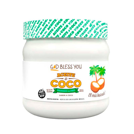 ACEITE COCO GOD BLESS YOU VIRGEN 1 Lt.