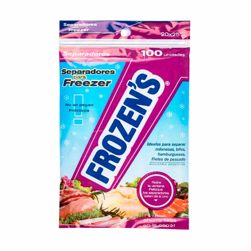 SEPARADORES FROZENS P/ALIMENTOS 100 Un.