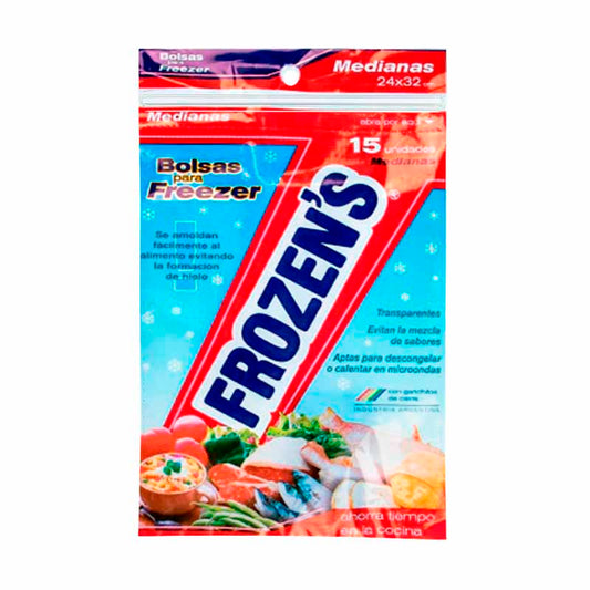 BOLSAS FROZENS P/FREEZER MED 15 Un.