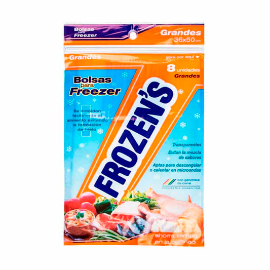 BOLSAS FROZENS P/FREEZER GRANDES 8 Un.
