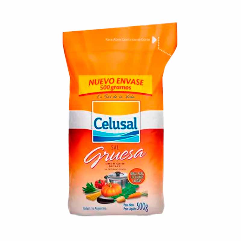 SAL GRUESA CELUSAL PAQUETE 500 Grs