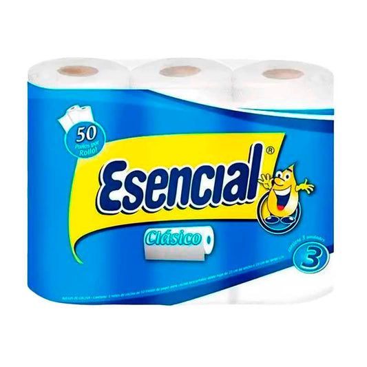 ROLLO DE COCINA ESENCIAL 3x40 Un.