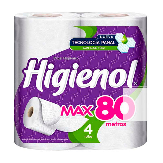 P.HIGIENICO HIGIENOL HS MX 80Mx4 Un.