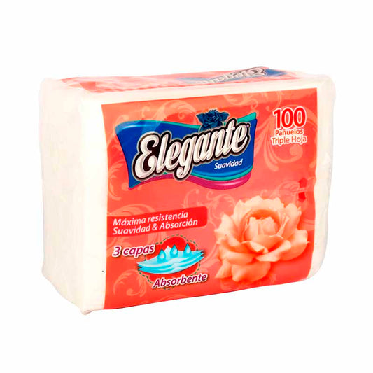 PA�UELOS ELEGANTE TRIPLE HOJA 100 Un.