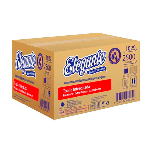 TOALLAS PAPEL ELEGANTE INTERCALADAS 250 Un.