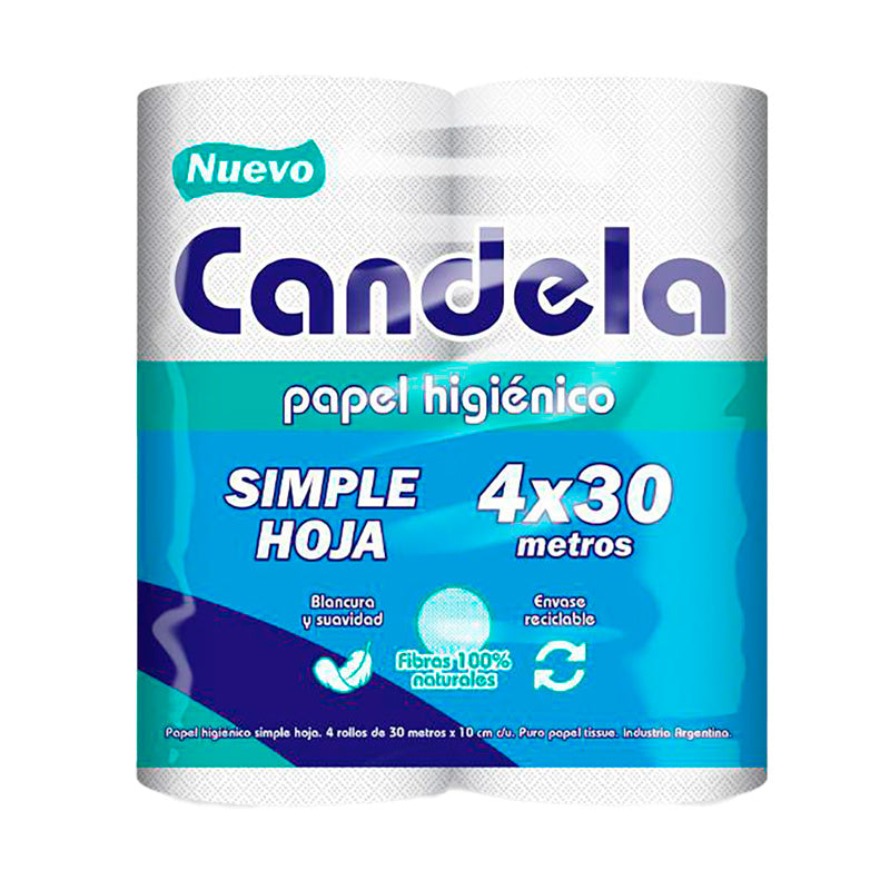 P.HIGIENICO CANDELA 30Mx4 Un.