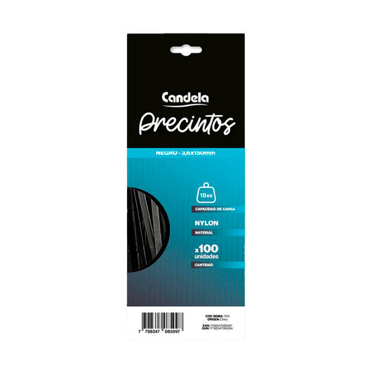 PRECINTO CANDELA 3.6mm x150mm 100 Un.