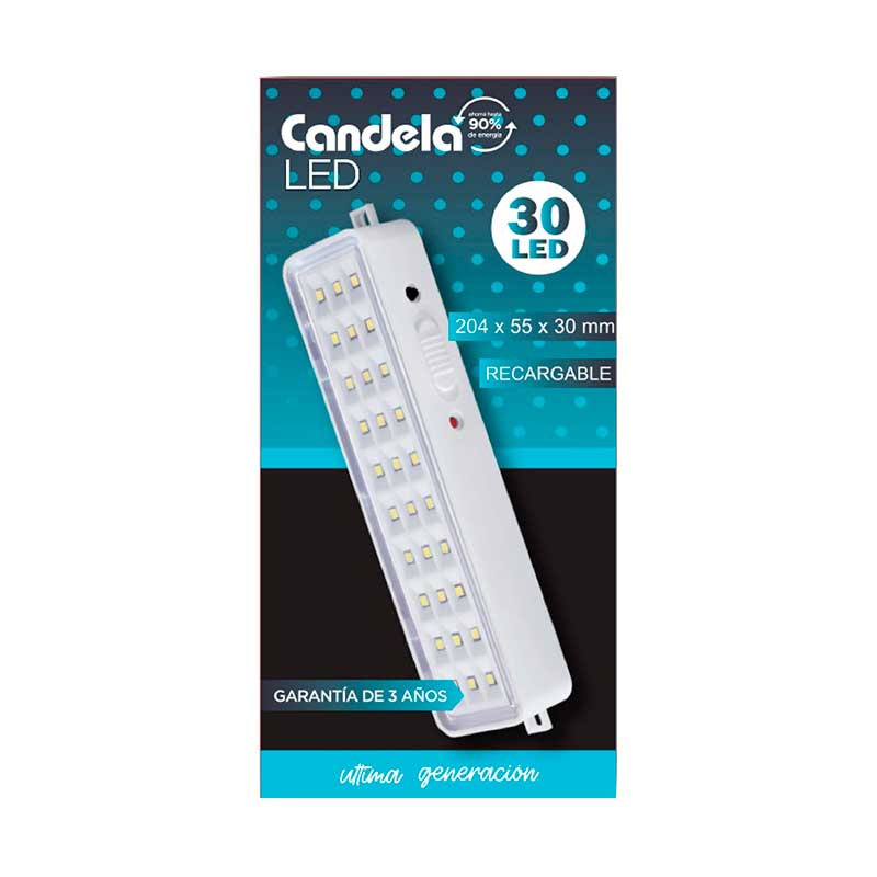 LAMPARA CANDELA EMERGENCIA 30 LED