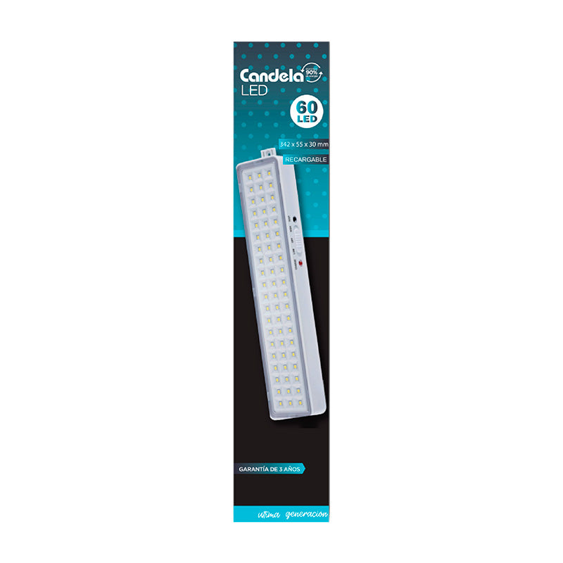 LAMPARA CANDELA EMERGENCIA 60 LED