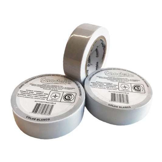 CINTA AISLADORA CANDELA BLANCA 10 Mts