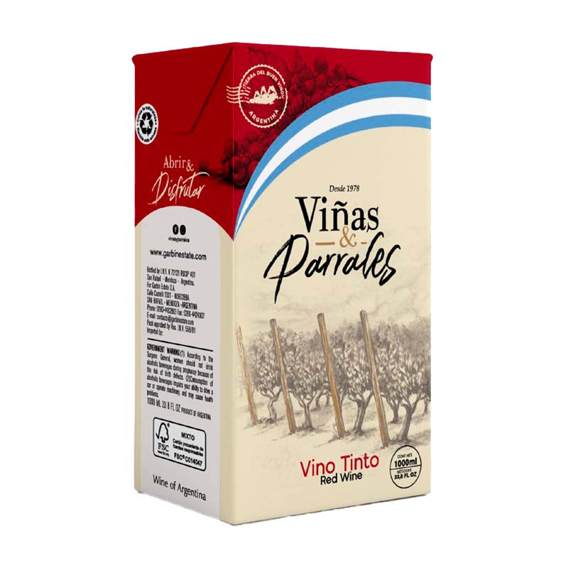 VINO VIÑAS & PARRALES TINTO 1 Lt.