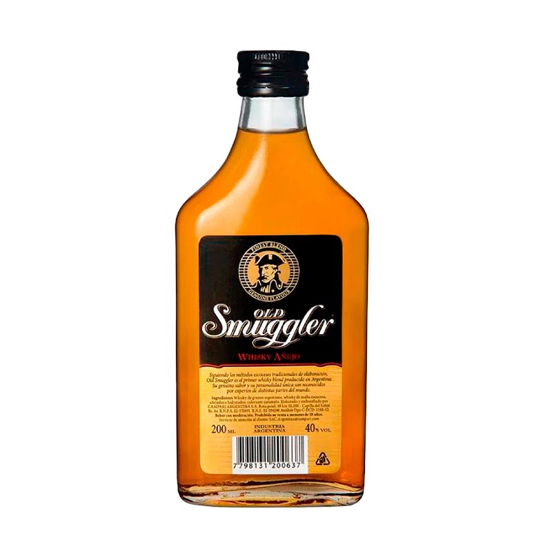 WHISKY OLD SMUGGLER PETACA 200 CC.