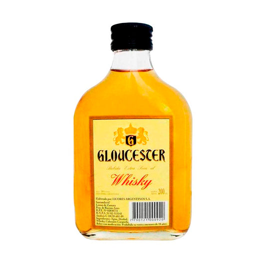 WHISKY GLOUCESTER PETACA 200 CC.