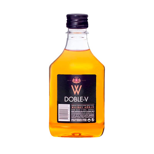 WHISKY DOBLE V PETACA 200 CC.