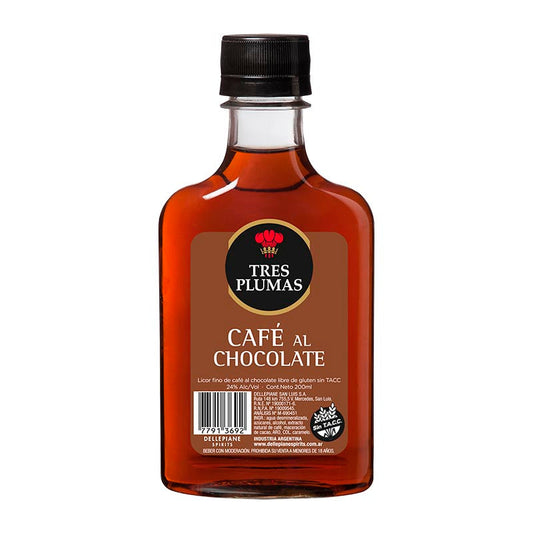 PETACA LICOR T.PLUMAS CAFE/CHOC 200 CC.