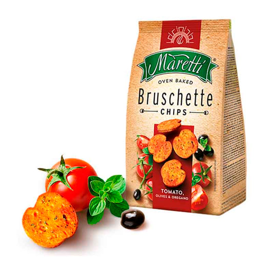CHIPS MARETTI TOM/OLIV/OREGANO 140 Grs