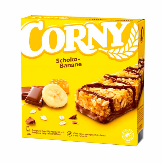 BARRA CEREAL CORNY CHOC/BANANA 6x25 Grs