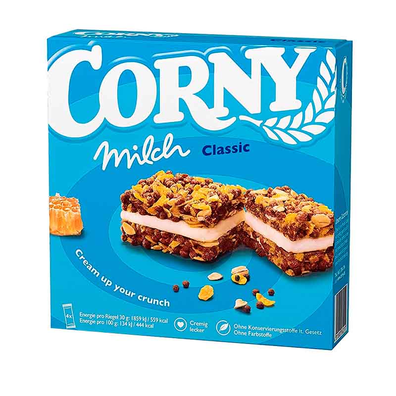 BARRA CEREAL CORNY MILK CLASSIC 4x30 Grs