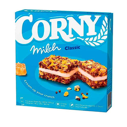 BARRA CEREAL CORNY MILK CLASSIC 4x30 Grs