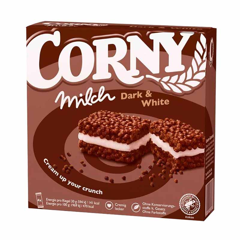 BARRA CEREAL CORNY MILK D&W 4x30 Grs