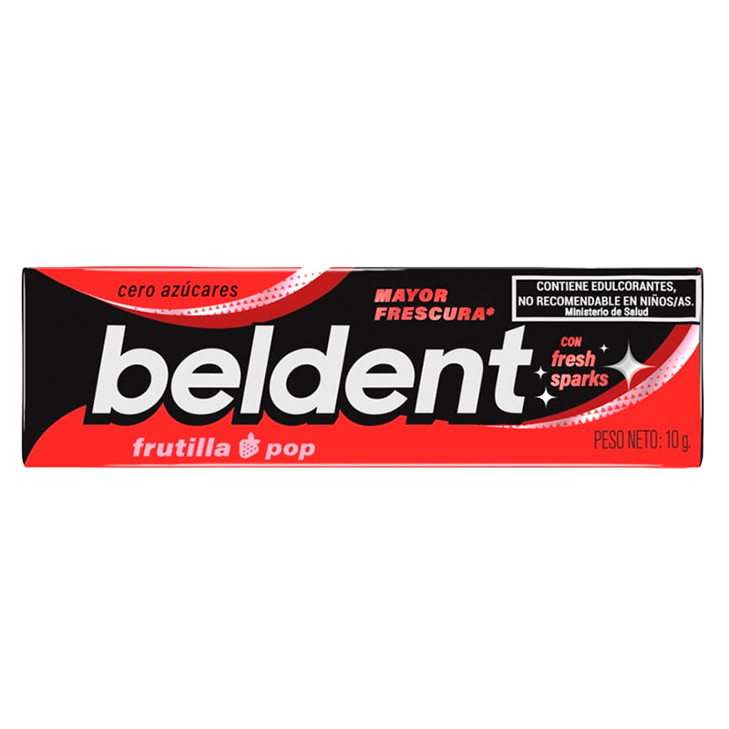 CHICLE BELDENT FRUTILLA 10 Grs