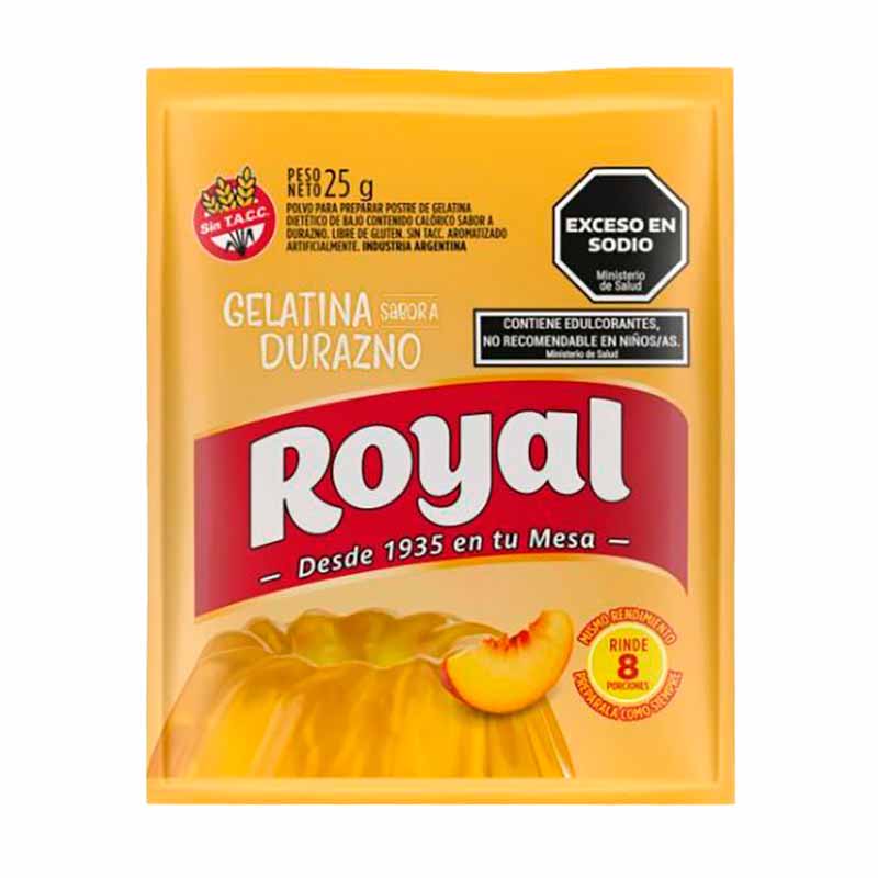 GELAT. ROYAL DURAZNO 25 Grs