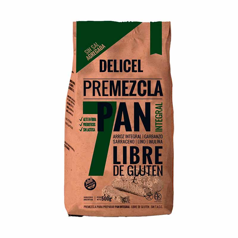 PREMEZCLA DELICEL PAN INTEGRAL 500 Grs