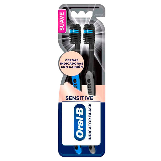 CEPILLO ORAL B INDICATOR CHARCOAL 2 Un.