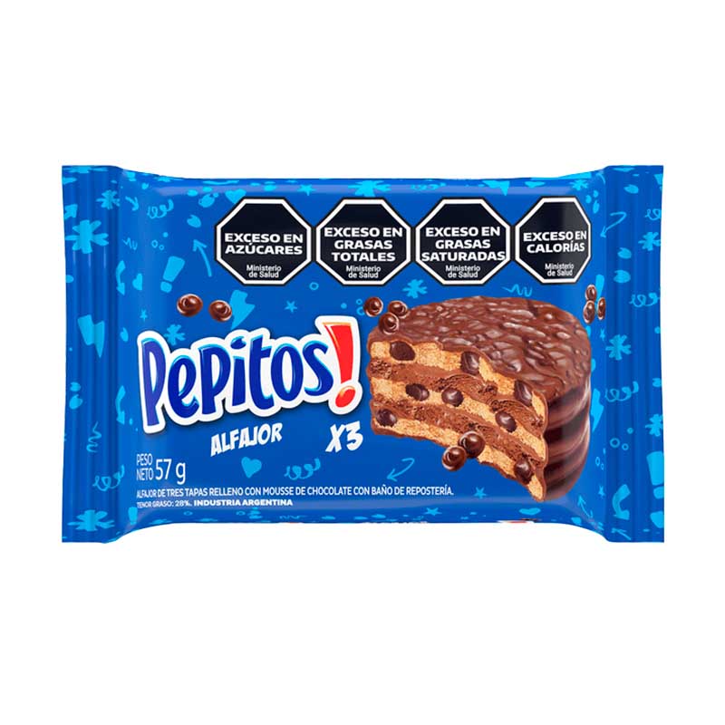 ALFAJOR PEPITOS TRIPLE 57 Grs