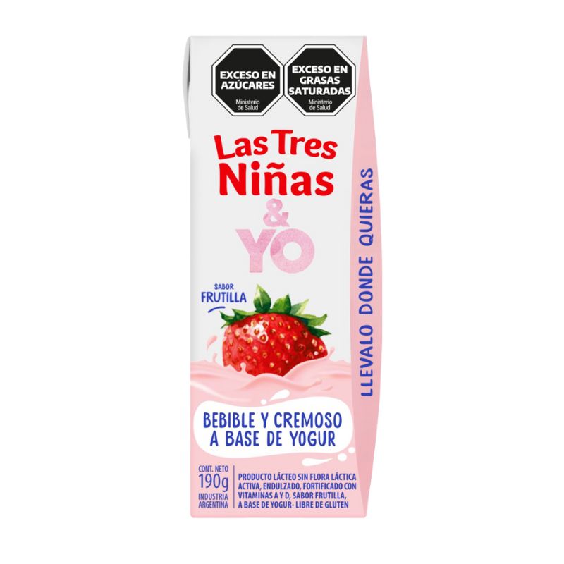 YOGUR TRES NI�AS FRUTILLA 190 Grs