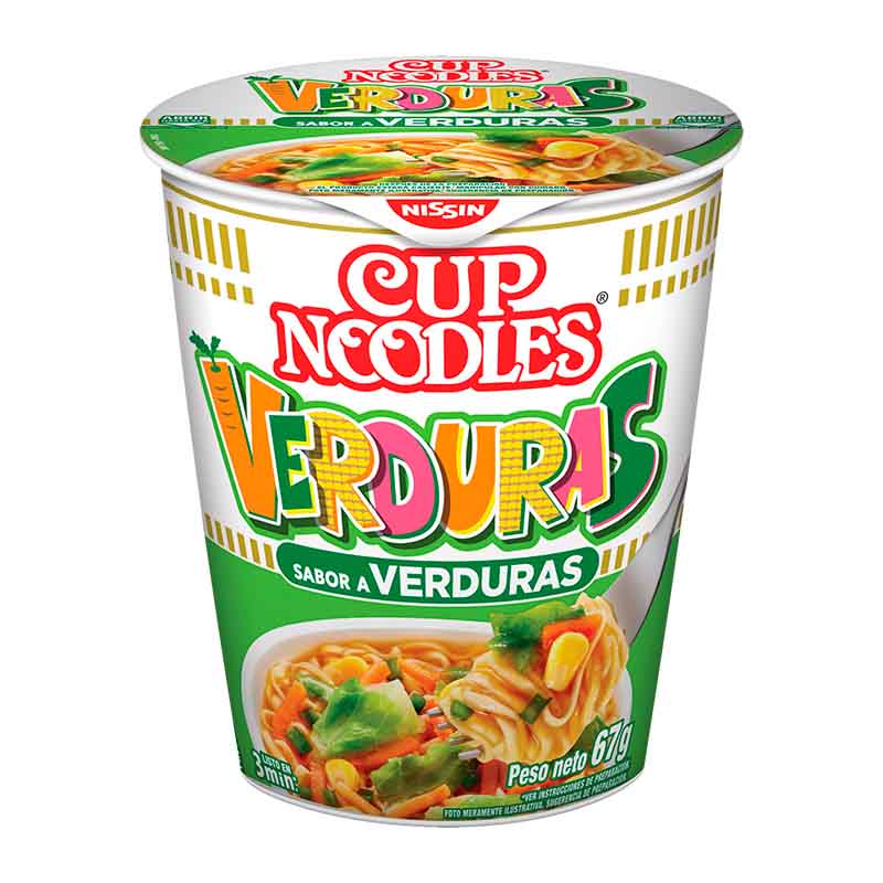 SOPA LISTA CUP NOODLES VERDURA 65 Grs
