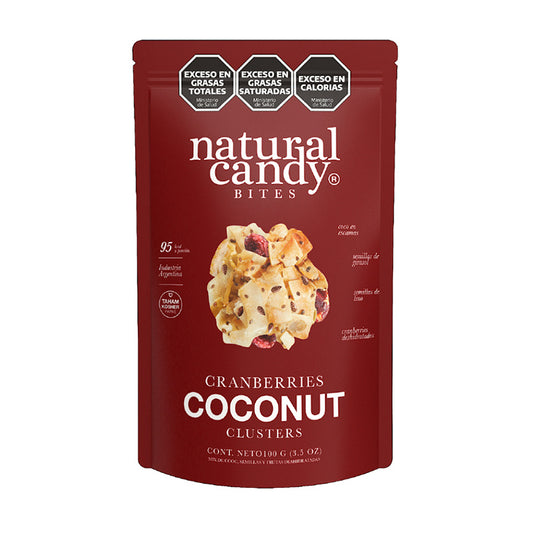 COCONUT NATURAL CANDY CRANBERRIES 100 Grs