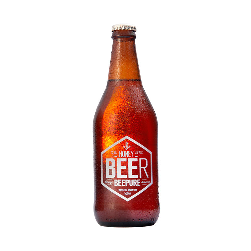 CERVEZA BEEPURE HONEY 500 ml.