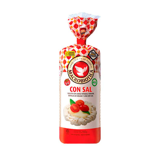 GALLETA ARROZ MACROBIOT C/SAL 102 Grs
