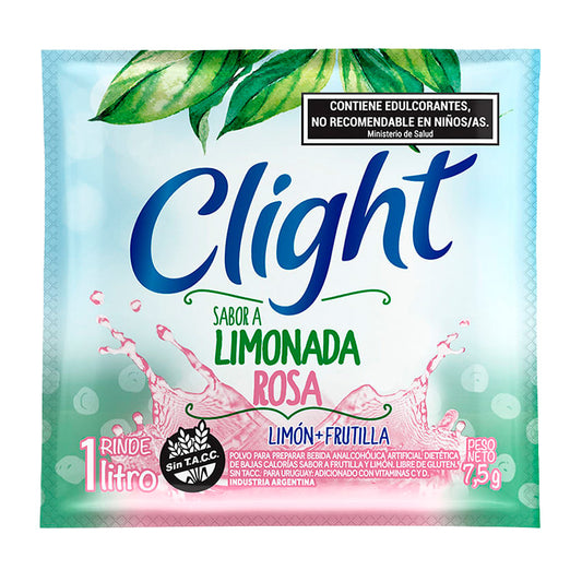 JUGO POLVO CLIGHT LIMONADA ROSA 7.5 Grs