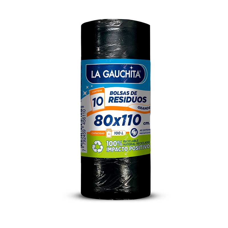 BOLSA RESIDUO LA GAUCHITA ROLLO 80X110 10 Un.