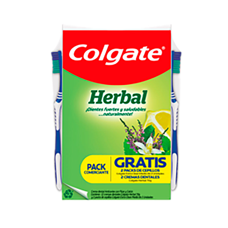 PASTA DENTAL COLGATE HERBAL 12U+CEPILLOS 1 Un.