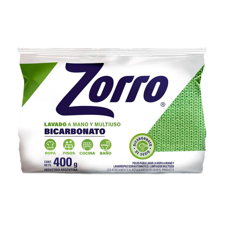 JABON POLVO ZORRO BICARB.AE 400 Grs