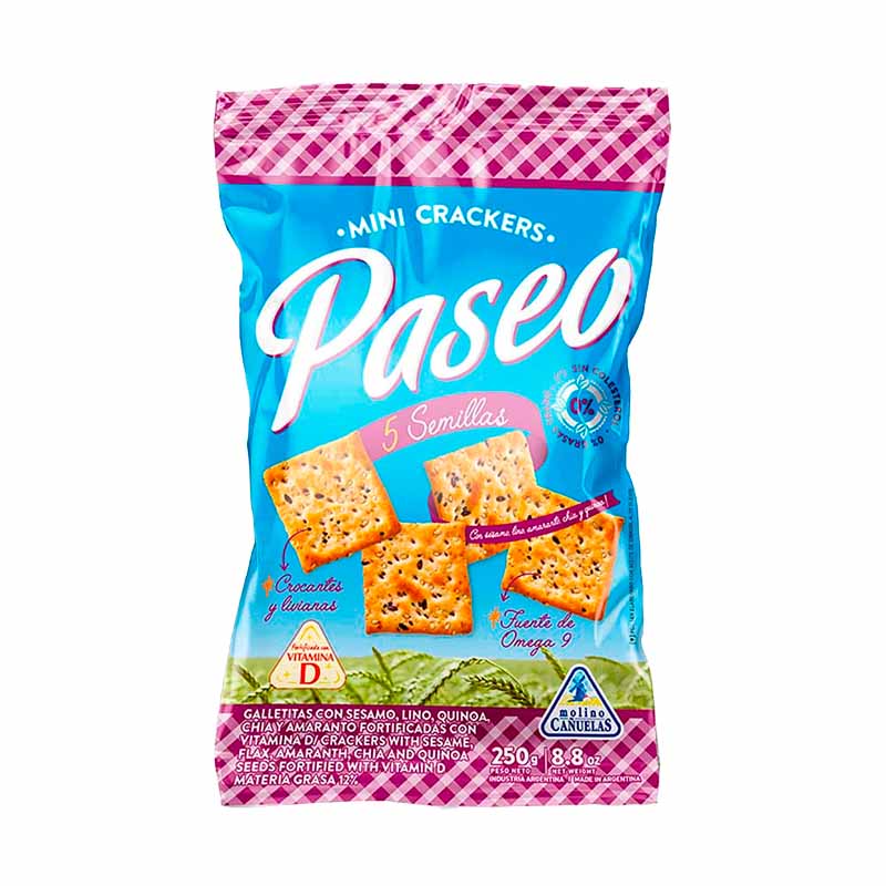 GALLETITA PASEO 5 SEMILLAS 250 Grs