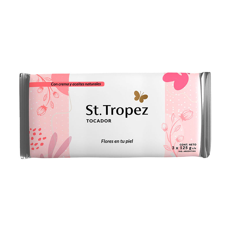 JABON TOC St TROPEZ FLORES 3X 125 Grs