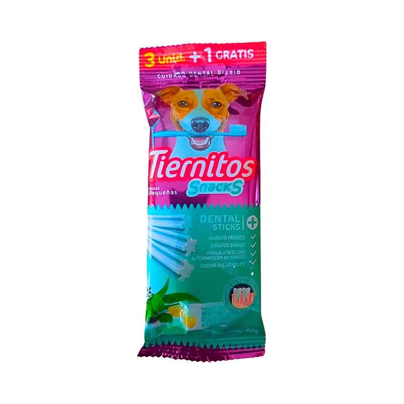 SNACK DENTAL TIERNITOS RAZA PEQ 4 Un.
