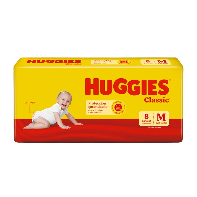 PA�AL HUGGIES CLASSIC M 8 Un.