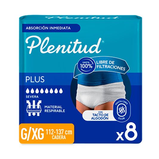 PA�AL ADULTO PLENITUD P.PLUS G/XG 8 Un.