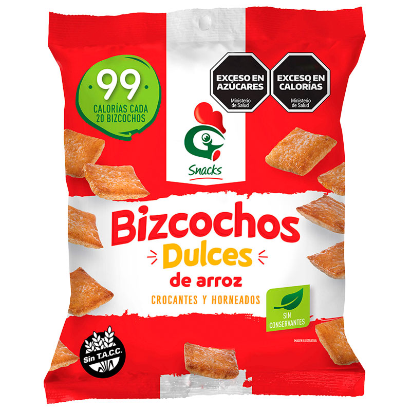 BIZCOCHO ARROZ GALLO DULCE 100 Grs