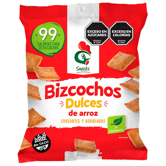BIZCOCHO ARROZ GALLO DULCE 100 Grs
