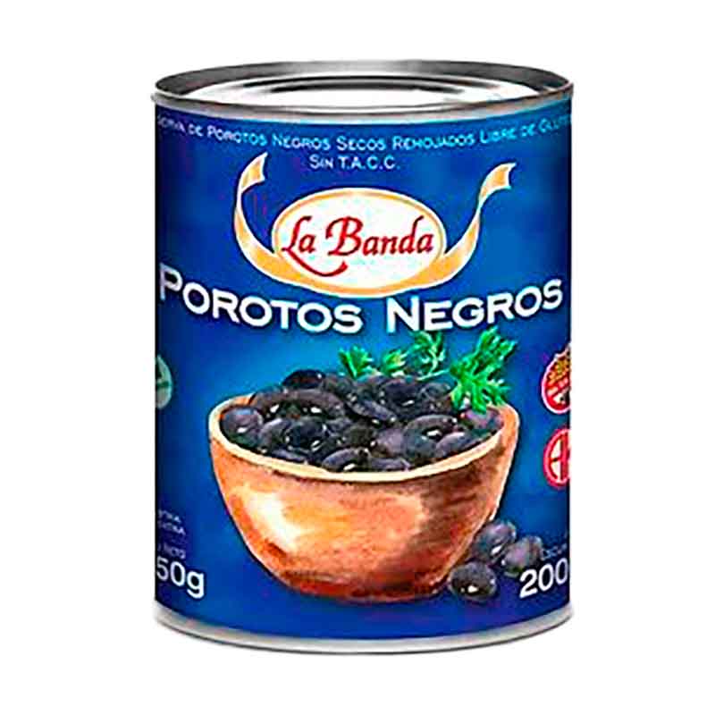 POROTO NEGRO LA BANDA LATA 350 Grs