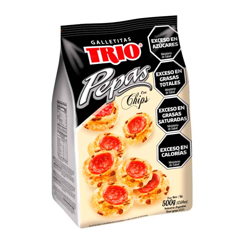 PEPAS TRIO C/CHIPS 500 Grs
