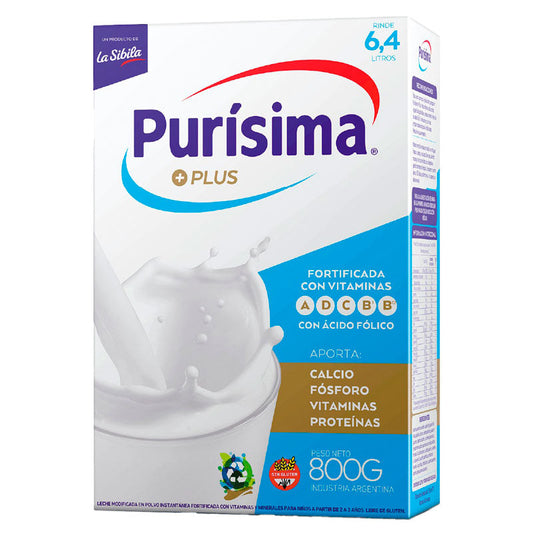 LECHE POLVO PURISIMA ENTERA 800 Grs