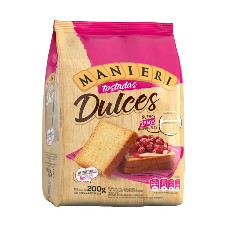 TOSTADA MANIERI DULCE 200 Grs