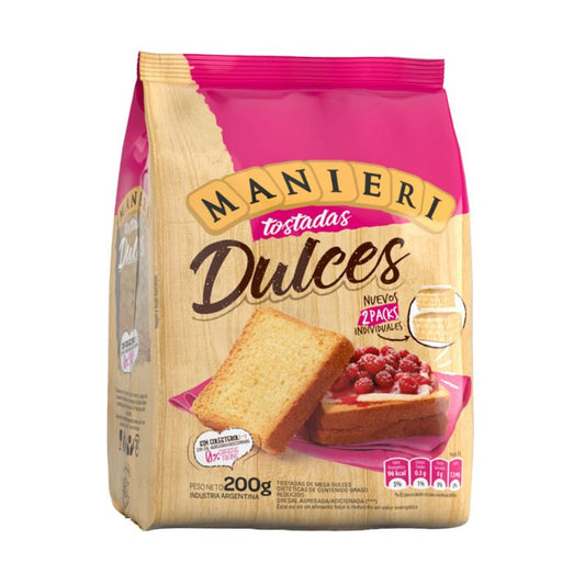 TOSTADA MANIERI DULCE 200 Grs